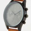Black watch with leather band - Image 2
